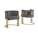 BQ-AC220 - Single Accent Barrel Chair in Gold - Image 2
