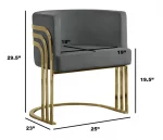 BQ-AC220 - Single Accent Barrel Chair in Gold - Image 3