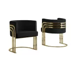 BQ-AC222: Single Accent Barrel Chair in Gold
