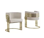 BQ-AC223: Single Accent Barrel Chair in Gold - Image 2