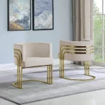 BQ-AC220 : Single Accent Barrel Chair in Gold