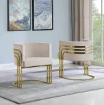 BQ-AC220 : Single Accent Barrel Chair in Gold