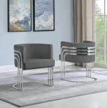 BQ-AC224: Single Accent Barrel Chair in Silver