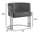 BQ-AC224: Single Accent Barrel Chair in Silver - Image 3