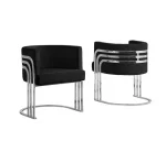 BQ- AC226: Single Accent Barrel Chair in Silver