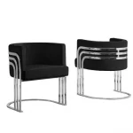 BQ- AC226: Single Accent Barrel Chair in Silver
