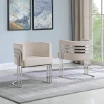 BQ-AC227: Single Accent Barrel Chair in Silver
