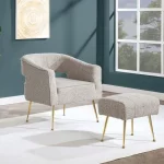 BQ-AC231: 2pc Accent Chair & Ottoman Set