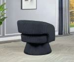 BQ-AC291: Swivel Barrel Accent Chair in Striped Velvet - Image 2