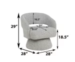 BQ-AC294 : Swivel Barrel Accent Chair in Boucle Teddy Fabric - Image 4