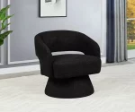 BQ-AC295: Swivel Barrel Accent Chair in Boucle Teddy Fabric
