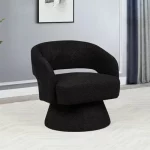 BQ-AC295: Swivel Barrel Accent Chair in Boucle Teddy Fabric