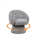 BQ-AC300 : Accent Chair with Swivel in Boucle Fabric