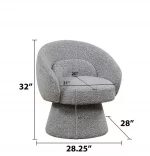 BQ-AC300 : Accent Chair with Swivel in Boucle Fabric - Image 2