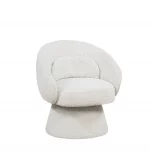 BQ- AC302: Accent Chair with Swivel in Boucle Fabric