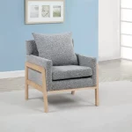 BQ- AC310: Accent Chair with Wooden Frame in Boucle Fabric