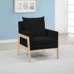 BQ- AC311: Accent Chair with Wooden Frame in Boucle Fabric