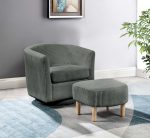 BQ-AC92- 2pc Swivel chair with ottoman
