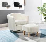 BQ-AC94 2pc Swivel chair with ottoman