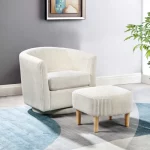 BQ-AC94 2pc Swivel chair with ottoman