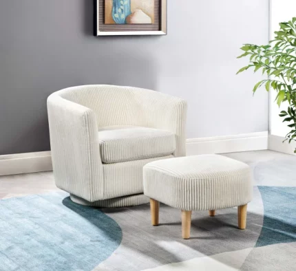 BQ-AC94 2pc Swivel chair with ottoman