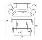 BQ- CH04, CH05, CH06 Teddy Fur Counter Chairs (26″) - Image 2