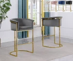 BQ-CH210-3: Single Velvet Counterheight Chair in Gold