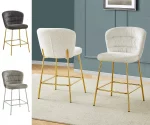 BQ-CH252 – 3: Fluffy Textured Counterheight Chairs