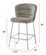 BQ-CH254 – 6: Fluffy Textured Counterheight Chairs - Image 2