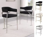 BQ- CH306 – 7: Counterheight Chairs in Boucle Fabric