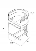 BQ-CH384 – 6L: Leathaire Counterheight Chairs - Image 2