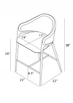 BQ-CH454 – 6L: Leathaire Counterheight Chairs - Image 3
