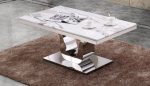 BQ-CT27 Marble Top Coffee Table with Stainless Steel Base