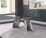 BQDT- D01, D02, D03, D04 Glass Dining Table (2 Sizes & Colors)