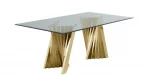 BQDT- D01, D02, D03, D04 Glass Dining Table (2 Sizes & Colors) - Image 3