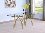 BQDT- D05, D06, D07, D08: Rounded Rectangular Glass Dining Table - Image 6