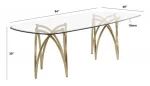 BQDT- D05, D06, D07, D08: Rounded Rectangular Glass Dining Table - Image 11