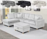 BQ-S02– Velvet Corduroy Reversible Sectional