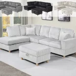 BQ-S02– Velvet Corduroy Reversible Sectional