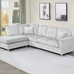 BQS02 – 2PC Velvet Corduroy Reversible Sectional