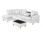 BQS02 – 2PC Velvet Corduroy Reversible Sectional - Image 4