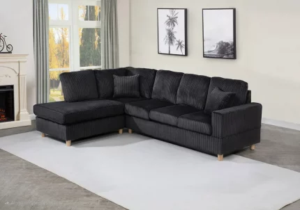 BQS03–2PC  Velvet Corduroy Reversible Sectional