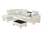 BQ-S04 – Velvet Corduroy Reversible Sectional - Image 4