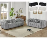 BQ-S10 Boucle Fabric Tufted Sofa & Loveseat with Pillows