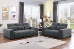 BQ-S112 : 2pc Sofa & Loveseat Set