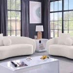 BQ-S90: Cozy Teddy Fabric Loveseat