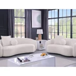 BQS90 : Cozy Teddy Fabric Sofa & Loveseat