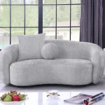 BQ- S91: Cozy Teddy Fabric Loveseat
