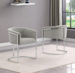 BQ-SC010: Boucle Fabric Side Chairs with Chrome