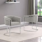 BQ-SC010: Boucle Fabric Side Chairs with Chrome